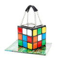 Wholesale New Fashion Rubik′s Cube Bags Modeling Handbag